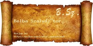 Belba Szalvátor névjegykártya
